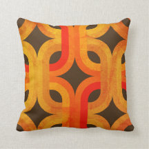 retro 60s 70s style pillow