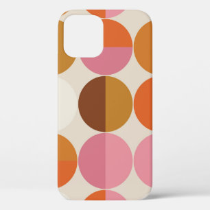 Retro 60s - 70s style with a rainbow hippie sun in iPhone 12 case