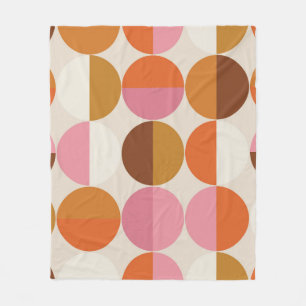 Retro 60s - 70s style with a rainbow hippie sun in fleece blanket