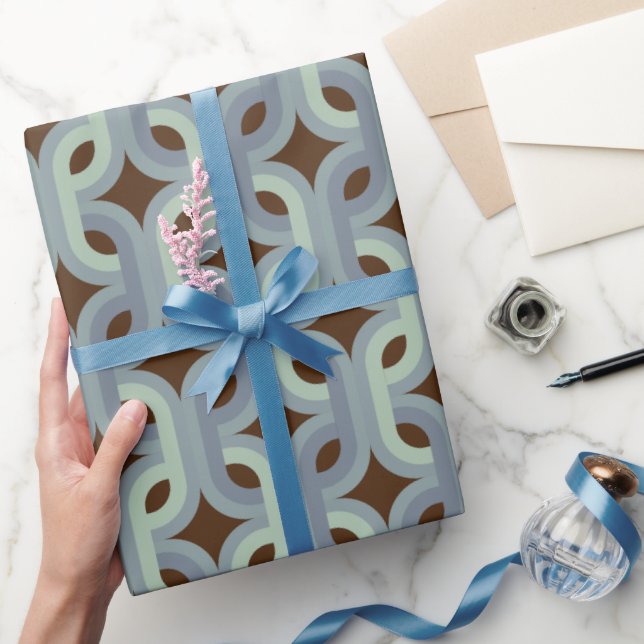Retro 60s 70s stylish wrapping paper (Gifting)