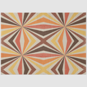 Retro 60s 70s Sunburst Striped Geometric Pattern Tissue Paper