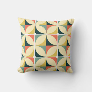 Retro 60's and 70's retro seamless pattern, vintag cushion