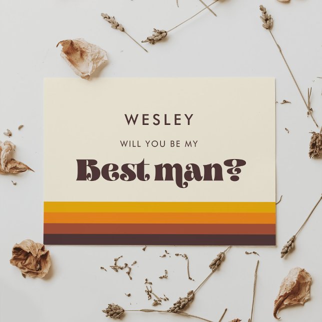 Retro 60s Best Man Proposal Card (Creator Uploaded)
