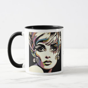 Retro 60's Face and Quote Mug
