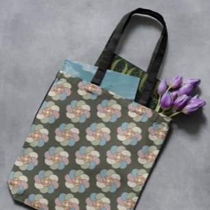 Retro 60s florals tote bag