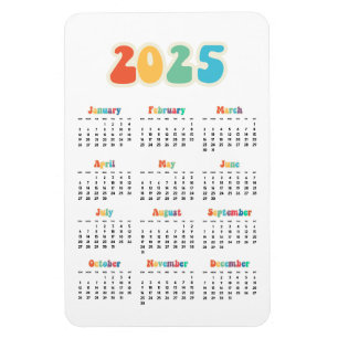 Retro 60s Hippie 2022 calendar Magnet