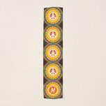 Retro 60s Peace Sign & Dove Monogram Scarf<br><div class="desc">Peace & Love  - Personalise your monogram on this retro 60s peace sign & dove chiffon scarf.  Accent your wardrobe style with a lovely and delicate chiffon fabric scarf.   Available in other styles and sizes.</div>