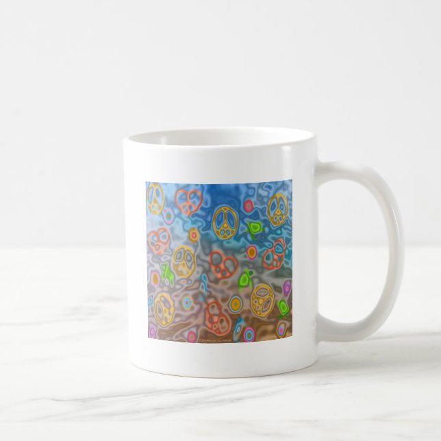 Retro 60s Peaceful Ocean Life Apparel Gifts Coffee Mug (Right)