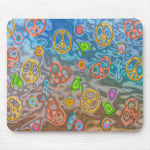 Retro 60s Peaceful Ocean Life Apparel Gifts Mouse Pad