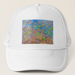 Retro 60s Peaceful Ocean Life Apparel Gifts Trucker Hat