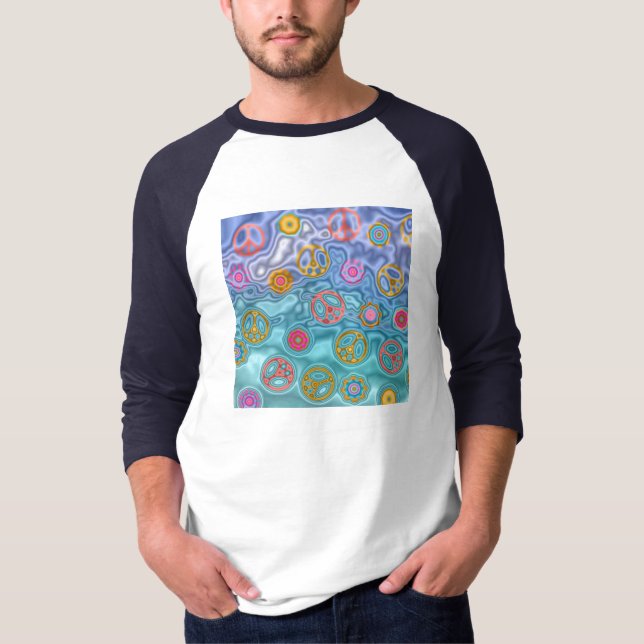 Retro 60s Peaceful Ocean Waves Apparel Gifts T-Shirt (Front)