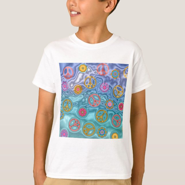 Retro 60s Peaceful Ocean Waves Apparel Gifts T-Shirt (Front)