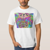 Retro 60s Psychedelic Hearts Flowers Gifts Apparel