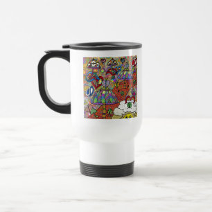 Retro 60s Psychedelic Magic Mushroom Mug