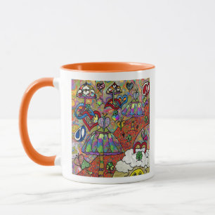 Retro 60s Psychedelic Magic Mushroom Mug
