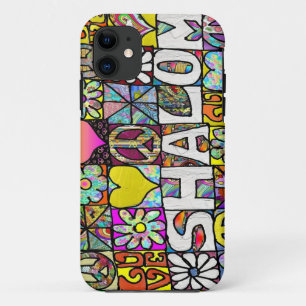Retro 60s Psychedelic Shalom LOVE iPhone 11 Case