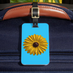 Retro 60s Sunflower Daisy Flower Fashion Jewellery Luggage Tag