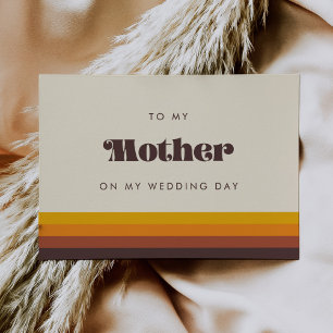 Retro 60s To my mother on my wedding day card