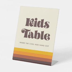 Retro 60s Vintage Mid Century Kids Table Pedestal Sign