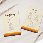 Retro 60s Vintage Mid Century Wedding Program<br><div class="desc">Choose a retro and vintage theme for your wedding stationery. Classic yet trendy,  this groovy mid century design will suit all your needs. Easily customisable,  you change the text colour or the background as you like.</div>