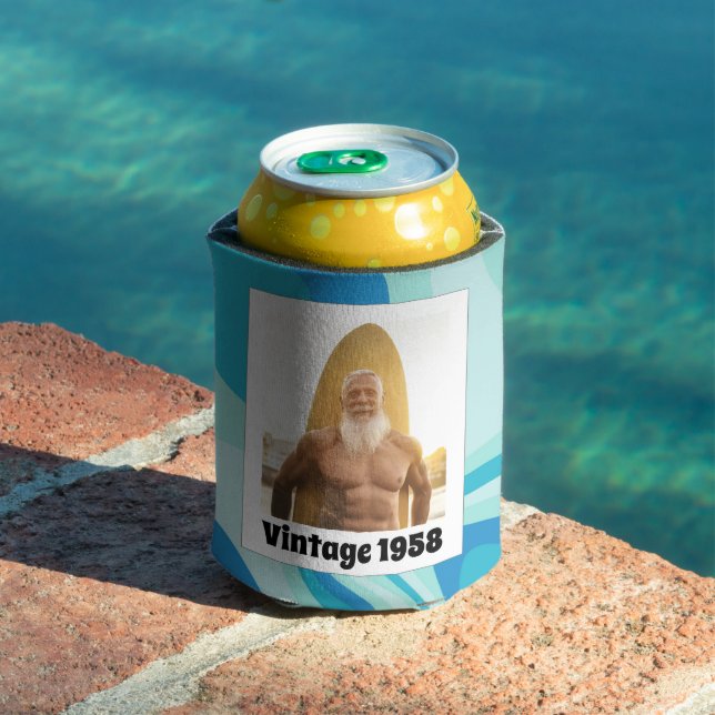 Retro 60th Birthday Vintage 1958 Photo   Can Cooler (In Situ Pool)