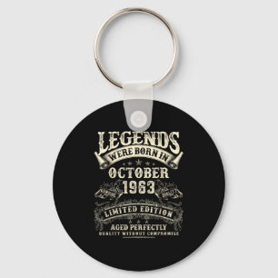 Retro 62nd Birthday For Men 62 Year Old October 19 Key Ring