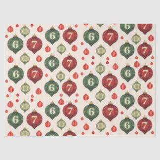Retro “67” Christmas Ornament Tissue Paper