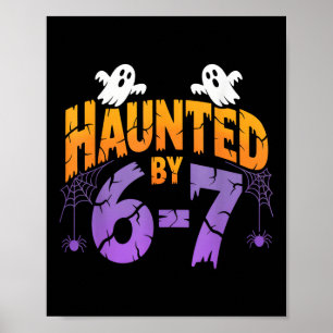 Retro 67 Halloween Haunted Spooky Six Seven 67 Hal Poster