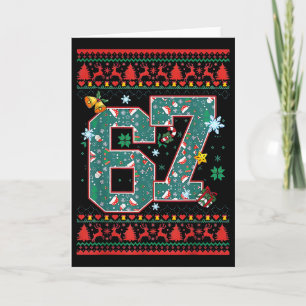 Retro 67 Six Seven Christmas Shirt Meme  Card
