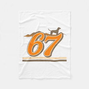 Retro 67 Tennessee Name Funny Tn Dog Gift For Men Fleece Blanket