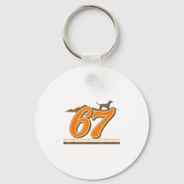 Retro 67 Tennessee Name Funny Tn Dog Gift For Men  Key Ring (Front)