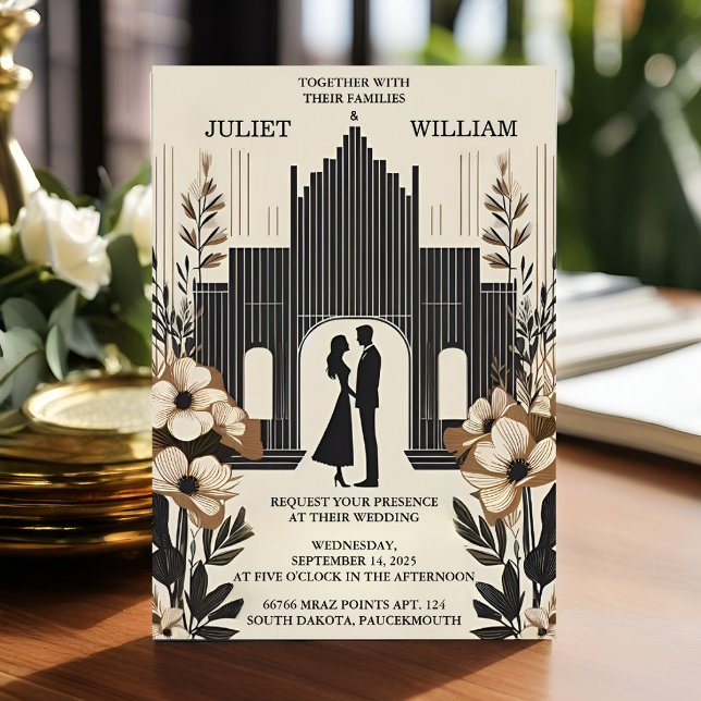 Retro 70s 80s Fast Bold Boho Courthouse Wedding Invitation (Creator Uploaded)