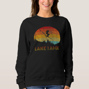 Retro 70s 80s Lake Tahoe Skiing Outdoors Gift Men Sweatshirt