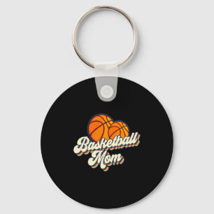 Retro 70s basketball mom cute player mama team spo key ring