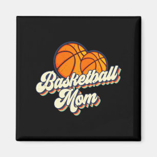 Retro 70s basketball mom cute player mama team spo magnet