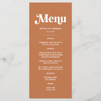 Retro 70s Boho Burnt Orange Wedding