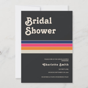 Retro 70s Bridal Shower Invitation