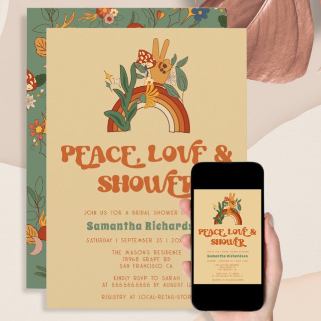 Retro 70s Bridal Shower Invitation (Creator Uploaded)