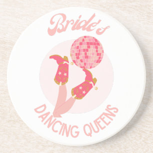 Retro 70s Bride’s Dancing Queens Bachelorette Coaster