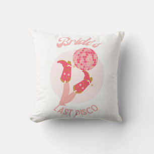 Retro 70s Bride’s Last Disco Bachelorette Party Cushion