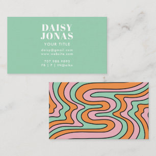 Retro 70's Business Card Abstract