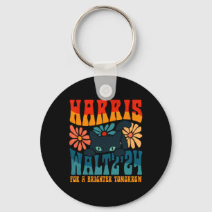 Retro 70s Cat Lady Harris Wheimer 2024 For A Brigh Key Ring
