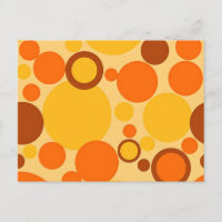 Retro 70s Circle Pattern in Orange Brown