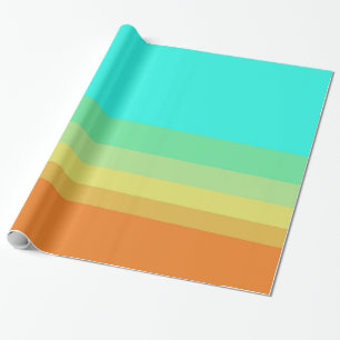 Retro 70's Colour Block Gradient Wrapping Paper