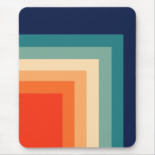 Retro 70s Colour Palette Tapestry Mouse Pad