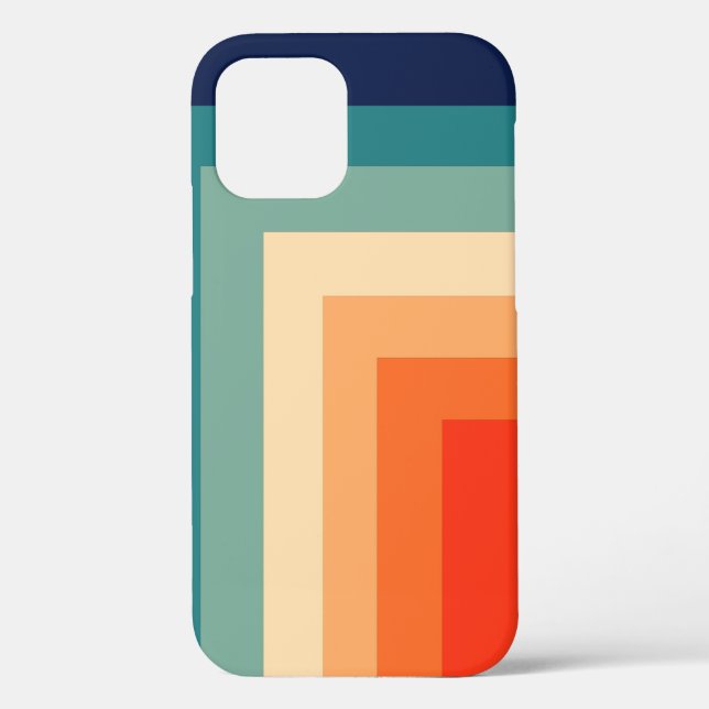 Retro 70s Colour Palette Throw Pillow Case-Mate iPhone Case (Back)