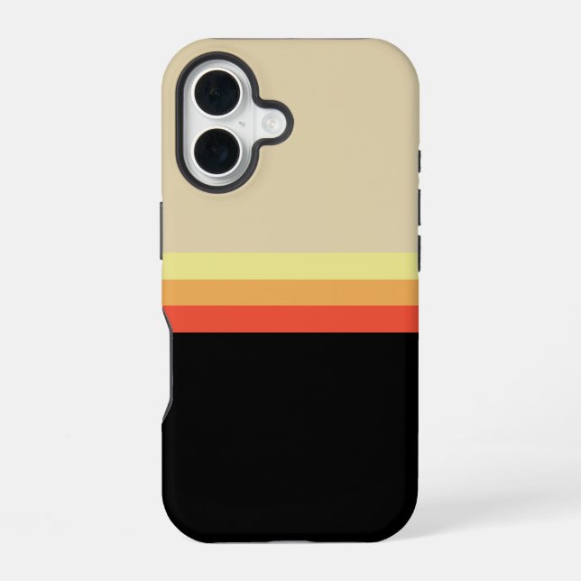 Retro 70s Coloured Palette iPhone 16 Case (Back)