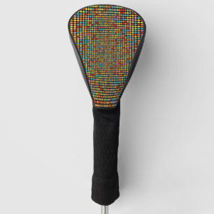 Retro 70s Colourful Op Art Golf Club Head Cover
