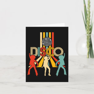 Retro 70s Disco Gifts Vintage Dancing Disco Ball Card