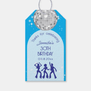 Retro 70s Disco Party Birthday Thank You Favour Gift Tags
